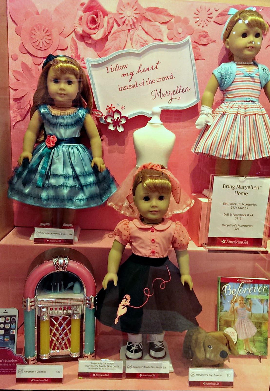 American girl deals jukebox